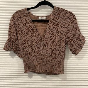ABERCROMBIE & FITCH crop top leopard print